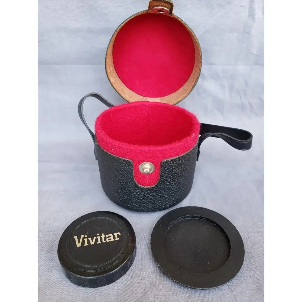 Vintage Vivitar Automatic Tele Converter 3x-5 Minolta Cameras Japan Leather Case